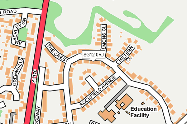 SG12 0RJ map - OS OpenMap – Local (Ordnance Survey)