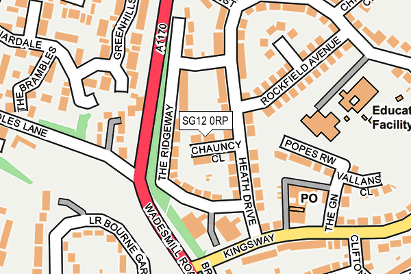 SG12 0RP map - OS OpenMap – Local (Ordnance Survey)