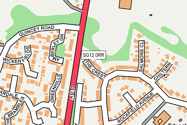 SG12 0RR map - OS OpenMap – Local (Ordnance Survey)