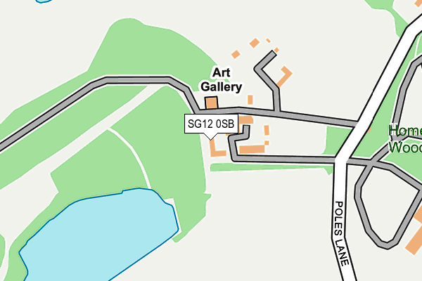SG12 0SB map - OS OpenMap – Local (Ordnance Survey)