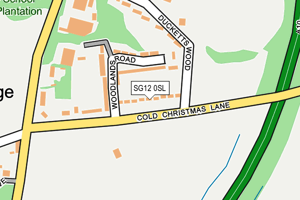 SG12 0SL map - OS OpenMap – Local (Ordnance Survey)