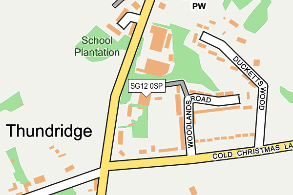 SG12 0SP map - OS OpenMap – Local (Ordnance Survey)