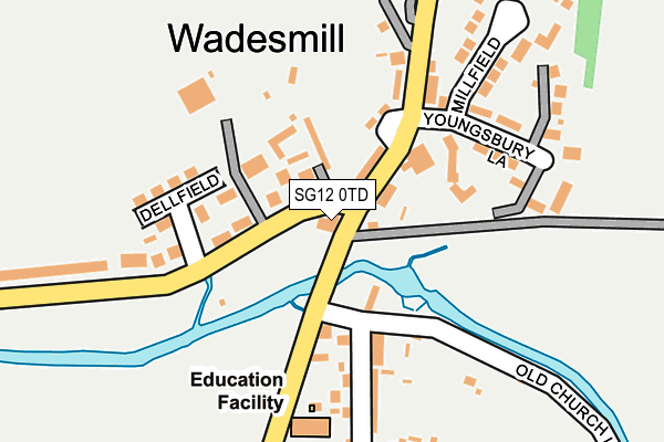 SG12 0TD map - OS OpenMap – Local (Ordnance Survey)