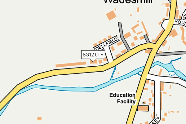 SG12 0TF map - OS OpenMap – Local (Ordnance Survey)