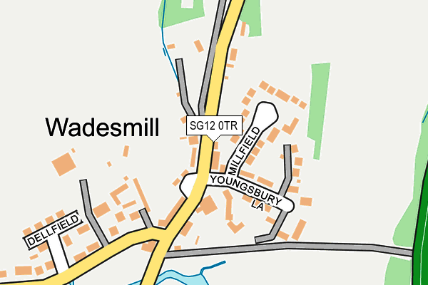 SG12 0TR map - OS OpenMap – Local (Ordnance Survey)