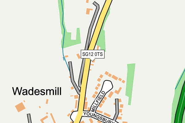 SG12 0TS map - OS OpenMap – Local (Ordnance Survey)