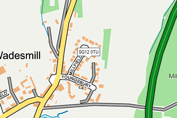 SG12 0TU map - OS OpenMap – Local (Ordnance Survey)