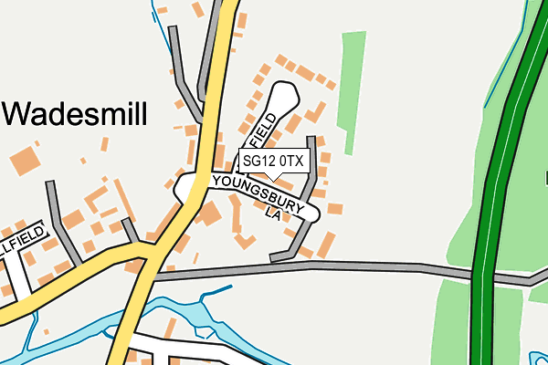 SG12 0TX map - OS OpenMap – Local (Ordnance Survey)