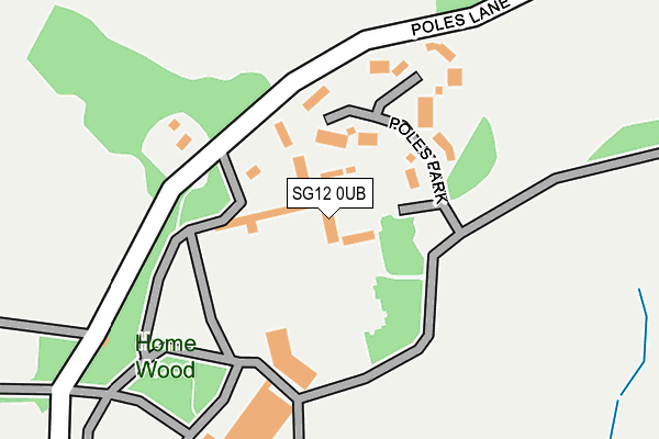 SG12 0UB map - OS OpenMap – Local (Ordnance Survey)