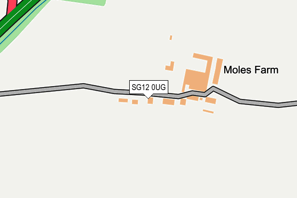 SG12 0UG map - OS OpenMap – Local (Ordnance Survey)