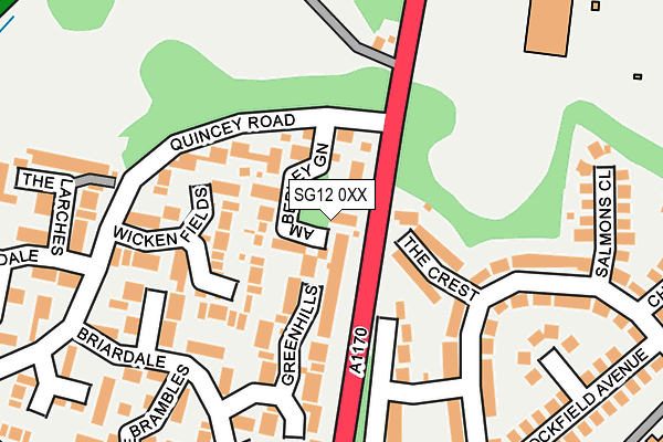 SG12 0XX map - OS OpenMap – Local (Ordnance Survey)