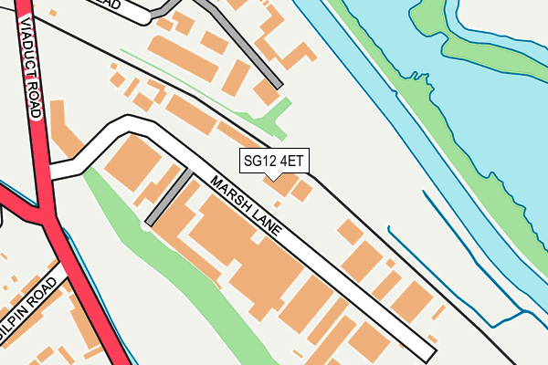 SG12 4ET map - OS OpenMap – Local (Ordnance Survey)
