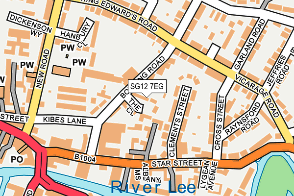 SG12 7EG map - OS OpenMap – Local (Ordnance Survey)