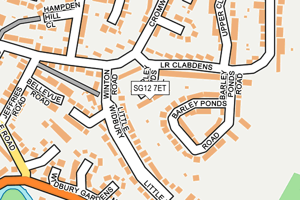 SG12 7ET map - OS OpenMap – Local (Ordnance Survey)