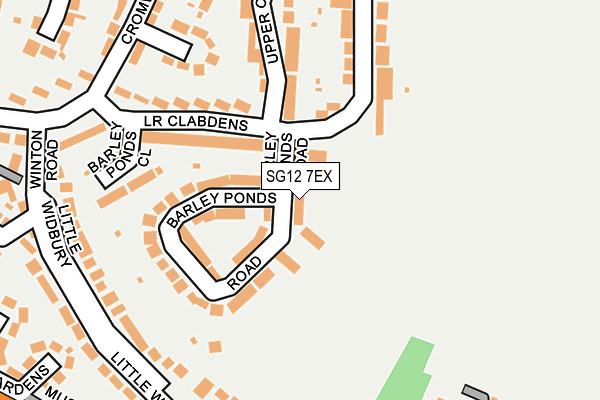 SG12 7EX map - OS OpenMap – Local (Ordnance Survey)