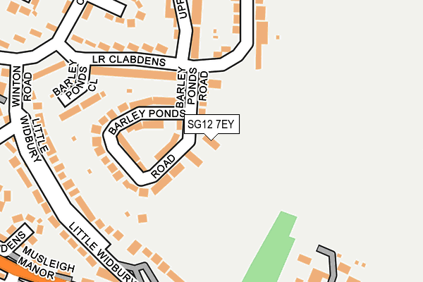 SG12 7EY map - OS OpenMap – Local (Ordnance Survey)