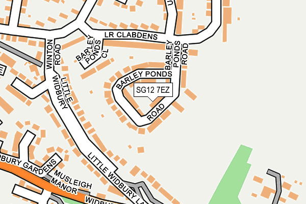 SG12 7EZ map - OS OpenMap – Local (Ordnance Survey)