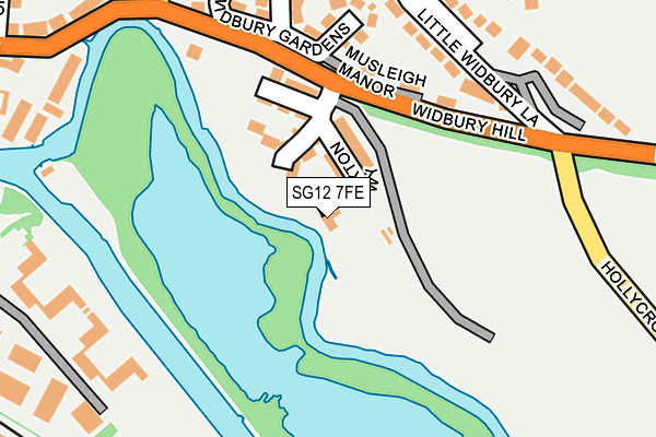 SG12 7FE map - OS OpenMap – Local (Ordnance Survey)