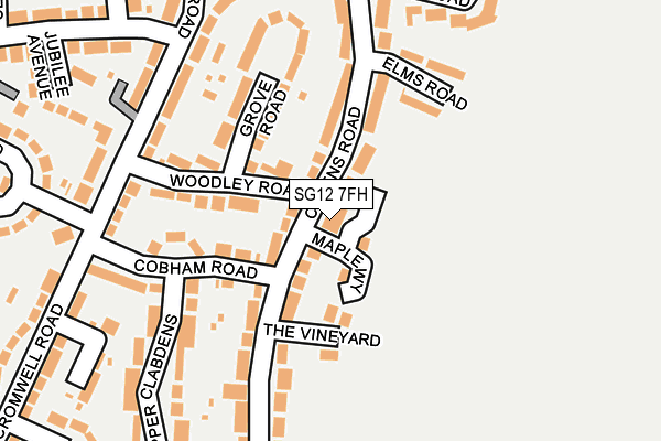 SG12 7FH map - OS OpenMap – Local (Ordnance Survey)