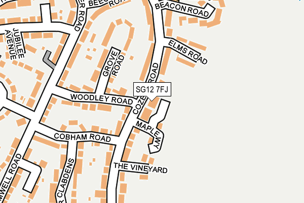 SG12 7FJ map - OS OpenMap – Local (Ordnance Survey)