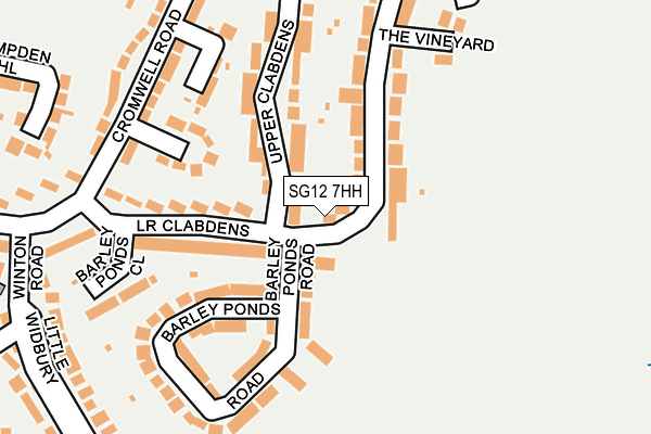 SG12 7HH map - OS OpenMap – Local (Ordnance Survey)