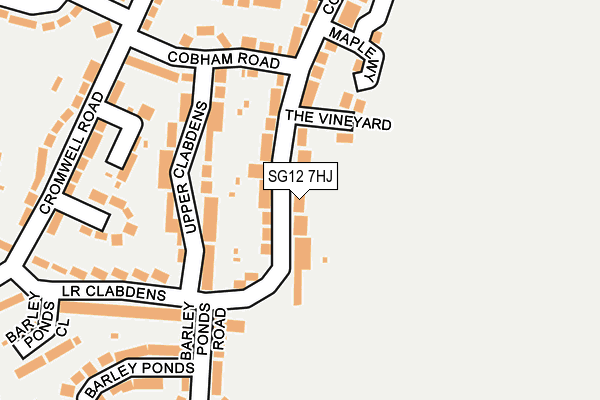 SG12 7HJ map - OS OpenMap – Local (Ordnance Survey)