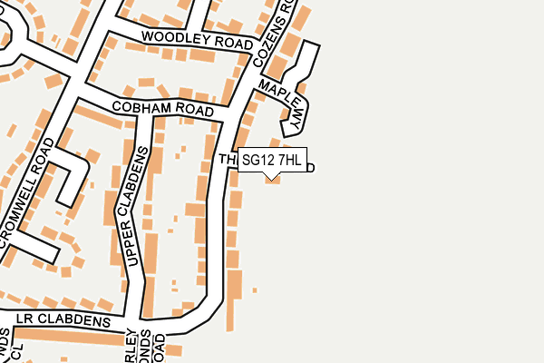 SG12 7HL map - OS OpenMap – Local (Ordnance Survey)