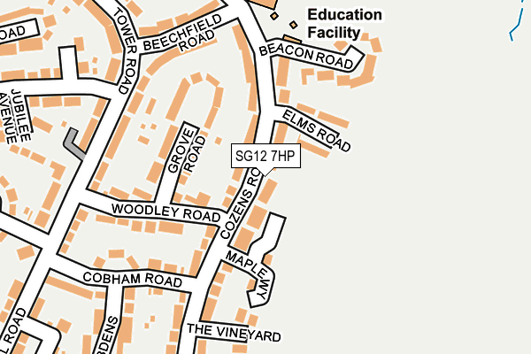 SG12 7HP map - OS OpenMap – Local (Ordnance Survey)