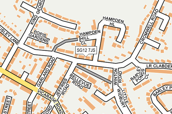 SG12 7JS map - OS OpenMap – Local (Ordnance Survey)
