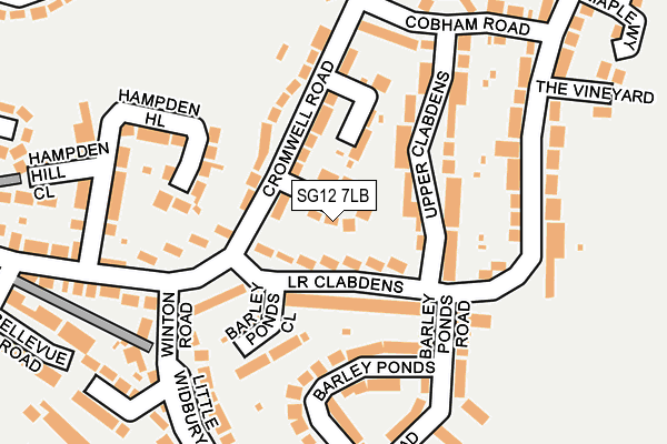SG12 7LB map - OS OpenMap – Local (Ordnance Survey)