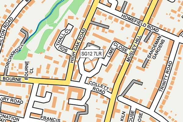 SG12 7LR map - OS OpenMap – Local (Ordnance Survey)