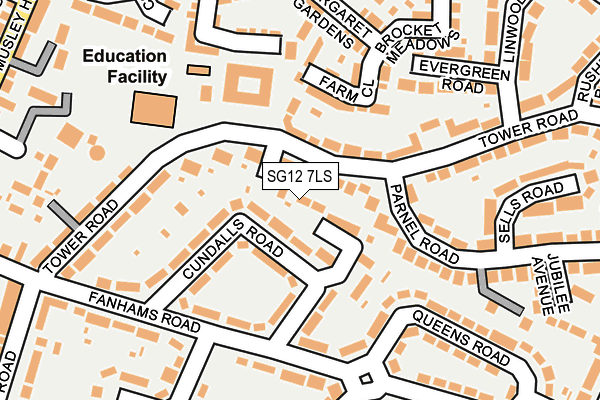 SG12 7LS map - OS OpenMap – Local (Ordnance Survey)