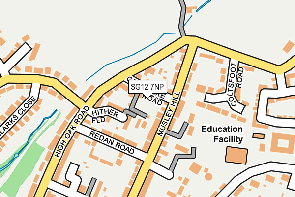 SG12 7NP map - OS OpenMap – Local (Ordnance Survey)