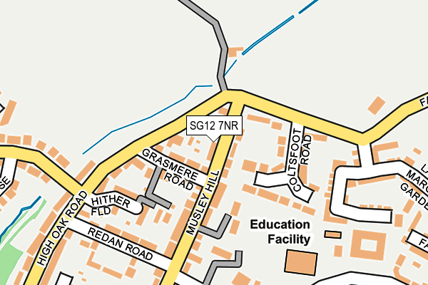 SG12 7NR map - OS OpenMap – Local (Ordnance Survey)