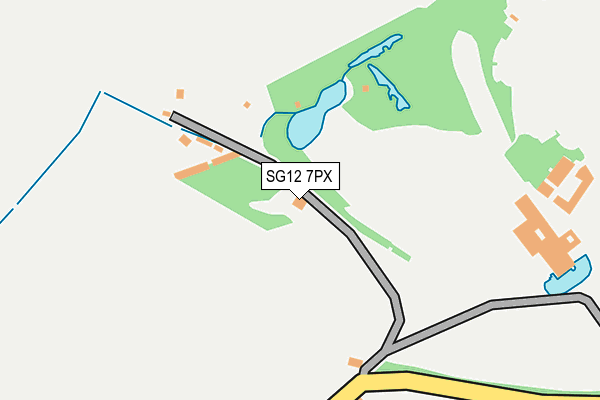 SG12 7PX map - OS OpenMap – Local (Ordnance Survey)