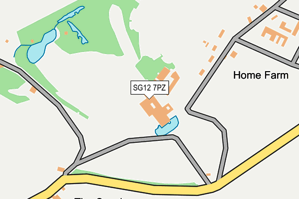 SG12 7PZ map - OS OpenMap – Local (Ordnance Survey)