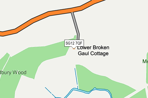 SG12 7QF map - OS OpenMap – Local (Ordnance Survey)