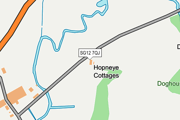 SG12 7QJ map - OS OpenMap – Local (Ordnance Survey)