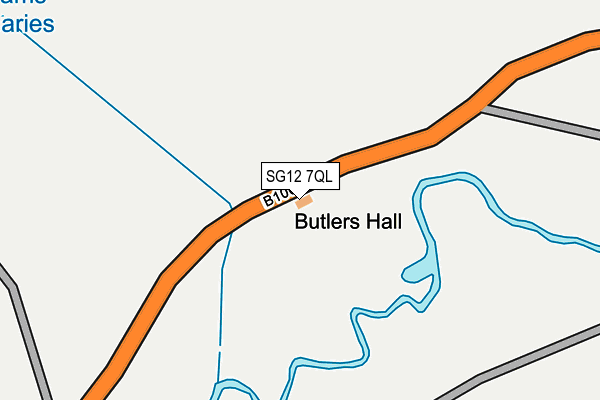 SG12 7QL map - OS OpenMap – Local (Ordnance Survey)