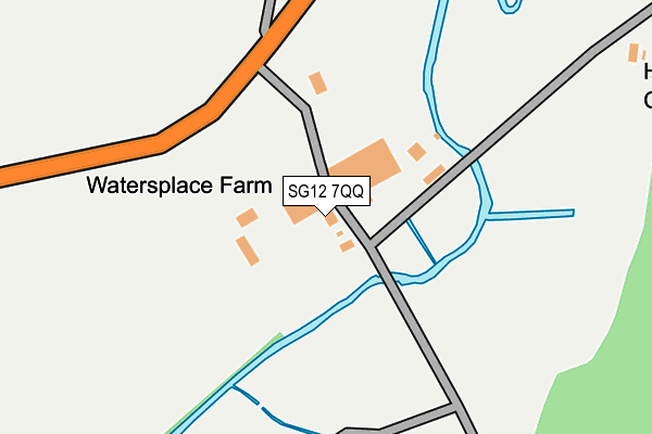 SG12 7QQ map - OS OpenMap – Local (Ordnance Survey)