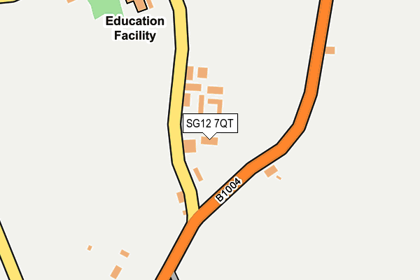 SG12 7QT map - OS OpenMap – Local (Ordnance Survey)