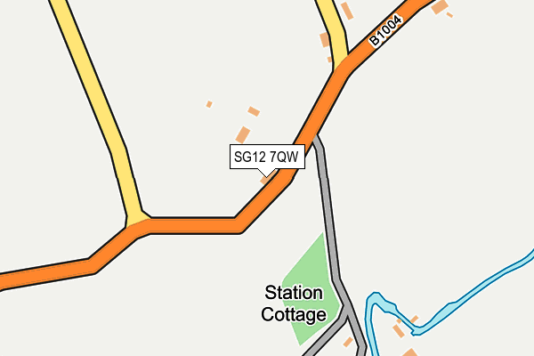 SG12 7QW map - OS OpenMap – Local (Ordnance Survey)