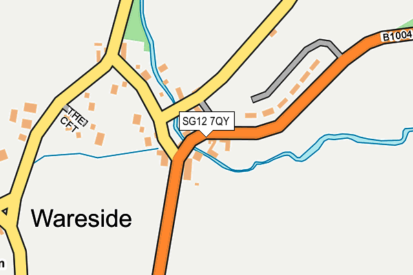 SG12 7QY map - OS OpenMap – Local (Ordnance Survey)