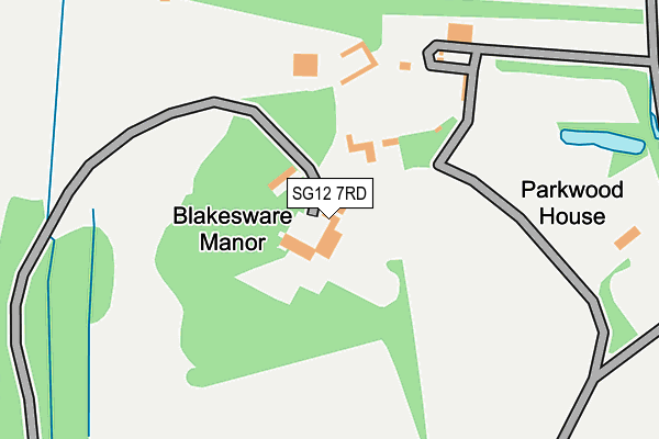 SG12 7RD map - OS OpenMap – Local (Ordnance Survey)