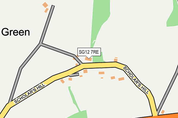 SG12 7RE map - OS OpenMap – Local (Ordnance Survey)