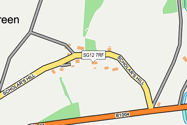 SG12 7RF map - OS OpenMap – Local (Ordnance Survey)