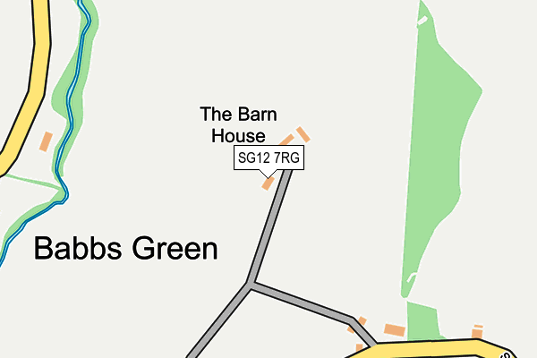 SG12 7RG map - OS OpenMap – Local (Ordnance Survey)