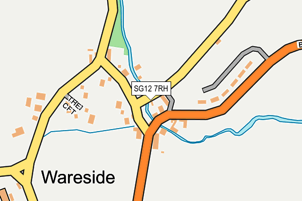 SG12 7RH map - OS OpenMap – Local (Ordnance Survey)