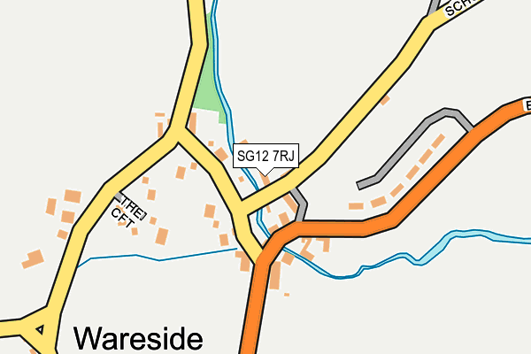 SG12 7RJ map - OS OpenMap – Local (Ordnance Survey)