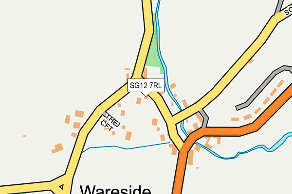 SG12 7RL map - OS OpenMap – Local (Ordnance Survey)